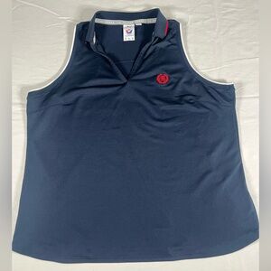 Puma Volition America Navy Sleeveless Tank Top with‎ Red Accent Women’s XL